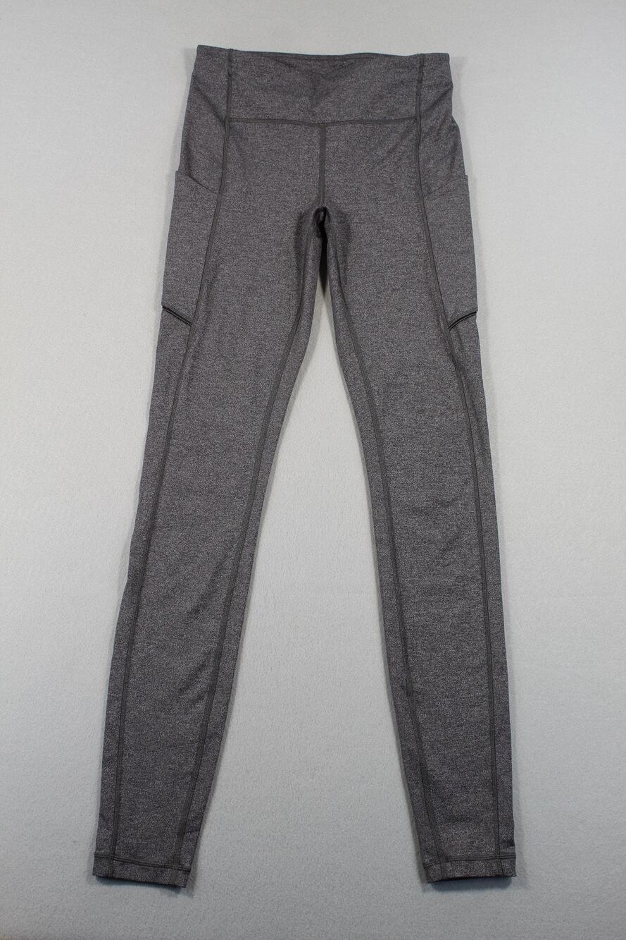 Lululemon Leggings Womens 4 Gray High Rise 28" Ankle Pockets Yoga Gym Pants